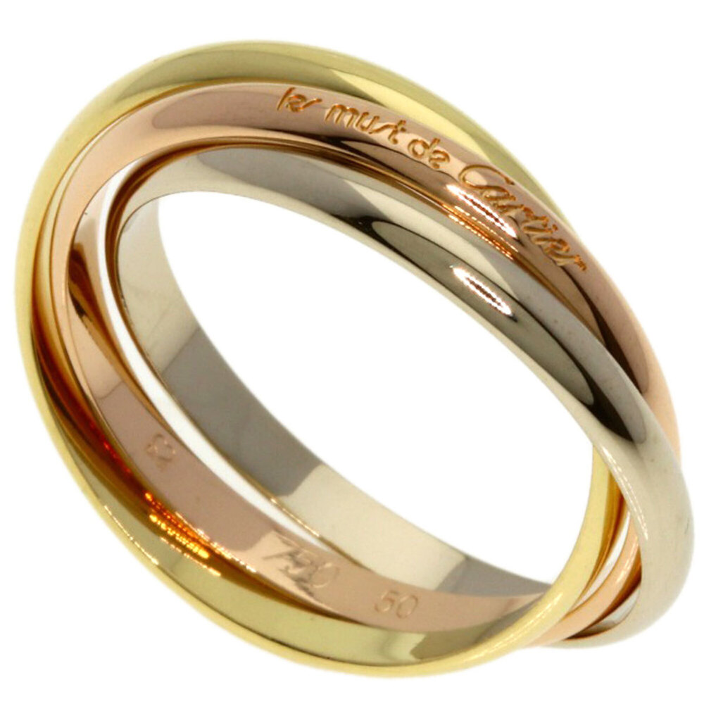CARTIER Authentic 18k Gold Trinity Ring #50